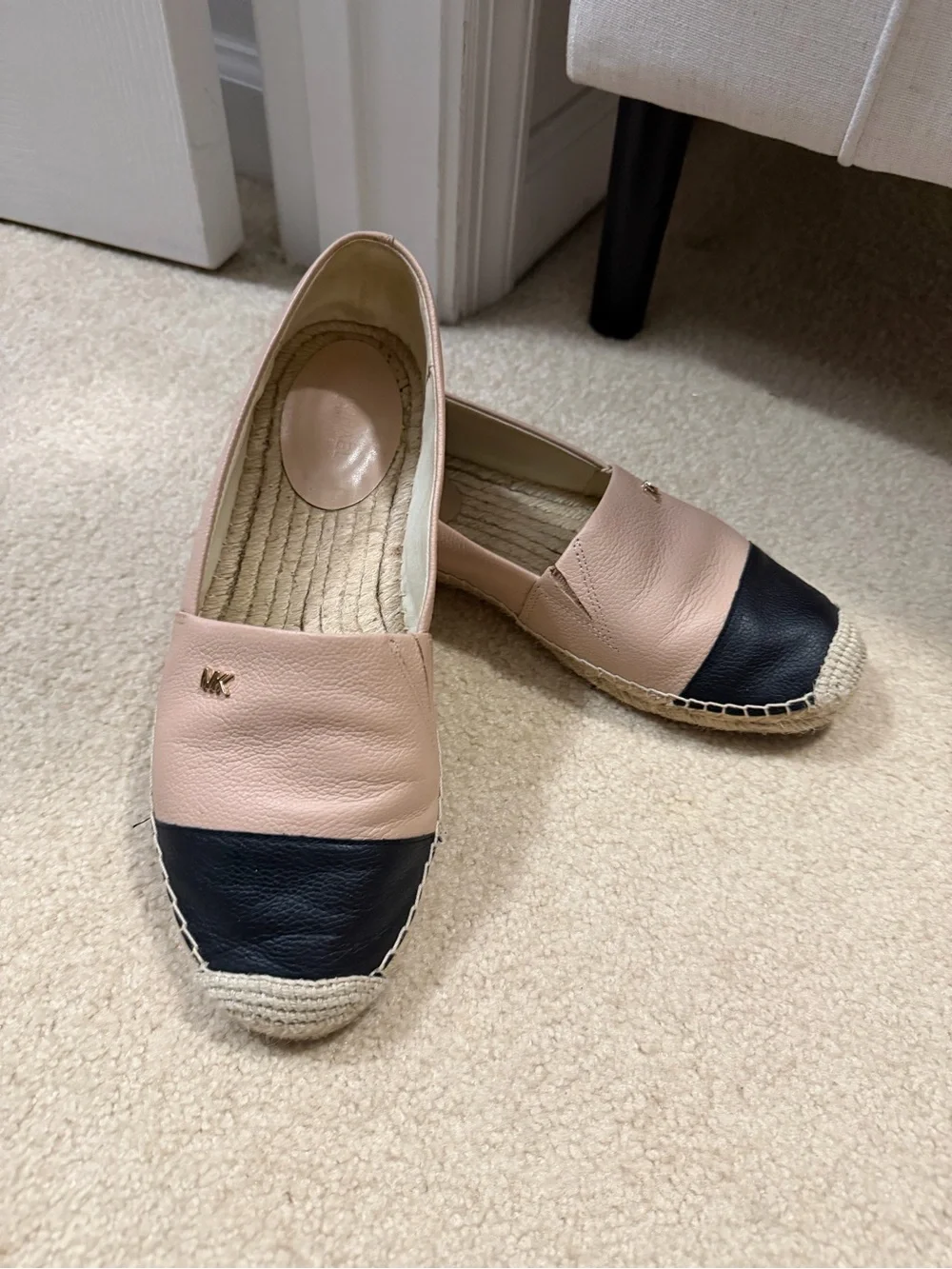 MICHAEL Michael Kors Kendrick Colorblock Leather Espadrille Flats Sz 8.5
